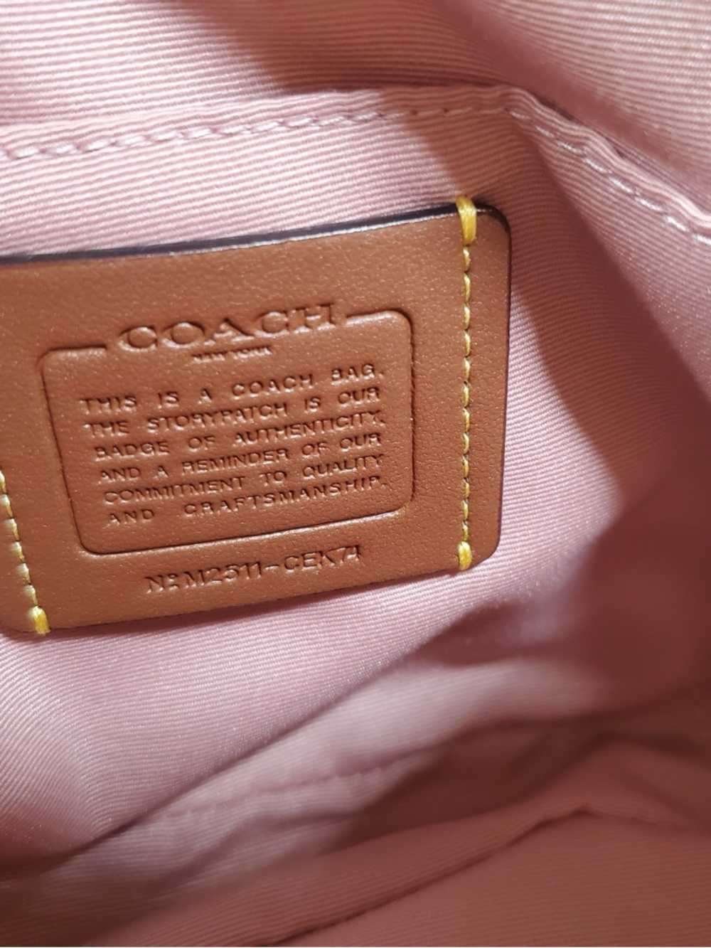 NWT Coach Powder Pink Mini Carey Crossbody Bag in Signature Canvas - Picture 5 of 13